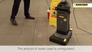 Karcher BR 304 C Scrubber Drier vs Mop [upl. by Aisinoid375]