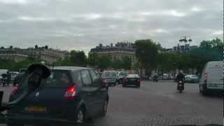 Driving In ParisEtoileArc De Triomphe [upl. by Behlau329]