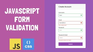 JavaScript Clientside Form Validation [upl. by Arlo]