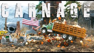 Diecast Car amp Truck Crashes Vol 4  Haunted Acres Ultra Slow Mo [upl. by Zondra]