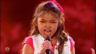 Angelica Hale 10  Girl On Fire  Best Audio  Americas Got Talent  Judge Cuts  July 18 2017 [upl. by Akirdnwahs]