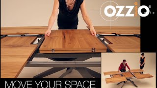 Ozzio Italia  4x4  Tavolo allungabile  Extendable table  Italian space saving furniture [upl. by Burtie]