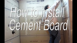 How to Install Cement board all the steps needed form cutting and installing to waterproofing [upl. by Yelich]