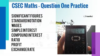 Question One CSEC MATHS [upl. by Aihtyc74]