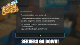 ANIMAL CROSSING NEW HORIZONS COMMUNICATION ERROR SERVERS GO DOWN [upl. by Raleigh50]