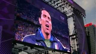 Euro 2012 The National Anthem of Italy ItalyEngland Warsaw Fan Zone  Hymn Włoch [upl. by Etta]