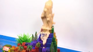 DIY  Volcano model Coca and Mentos from Magnet Balls [upl. by Schach]