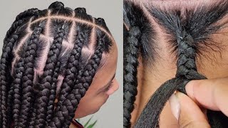 LARGE KNOTLESS BRAIDS PERFECT GRIP  BEGINNER FRIENDLY 👌🏾👏🏾 [upl. by Giraldo344]