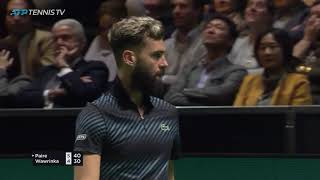 Benoit Paire Finds Wicked Forehand Angle At Rotterdam 2019 [upl. by Eidnar]