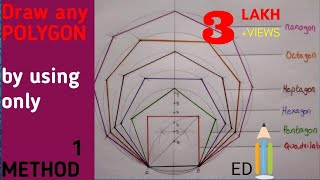 How to draw POLYGON draw any polygon by using 1 method [upl. by Ozne84]