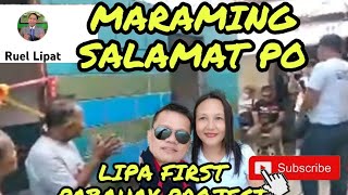 SALAMAT PO SA MGA SUMUPORTA SA FIRST PABAHAY PROGRAM NATIN SA LIPA I VAL SANTOS MATUBANG [upl. by Frank]