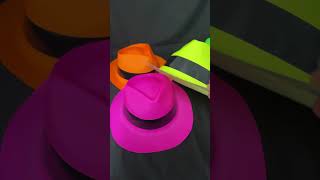 Glowtopia Neon Gangster Hat Product Demo neon hat gangster costume festival [upl. by Reeher984]