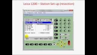 Leica 1200  Station Setup resection [upl. by Zechariah]