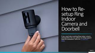 How to Resetup Ring Indoor Camera and Doorbell  18889370088 [upl. by Knowland]