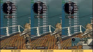 GeForce GT 1030 GDDR5 vs GT 1030 DDR4 vs Radeon RX 550  Call of Duty Black Ops 4 [upl. by Arah]