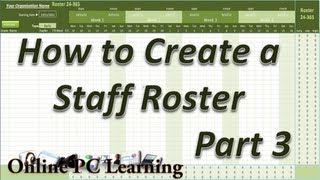 Roster  How to Create a Roster Template Part3  Roster tutorial [upl. by Ankeny]