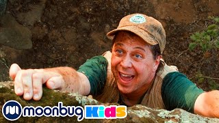 Giant Dinosaurs Nerf Challenge  Moonbug Kids  Explore With Me  Educational Videos for Kids [upl. by Westhead]