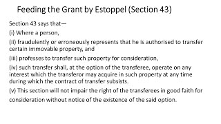 Feeding the Grant by Estoppel Section 43 in TPA PArt 14 [upl. by Buddie767]