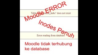 Solusi Error Reading From Database pada Server Linux khusunya untuk pengguna Moodle [upl. by Nugent]