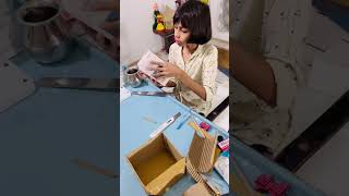 Diy pen holder bnaya Divya ne  How do you make a homemade pen holder  ghamu Saran shorts diy [upl. by Xer]