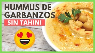 Como Hacer HUMMUS DE GARBANZOS SIN TAHINI  Receta Fácil y Saludable 😋 [upl. by Mojgan]