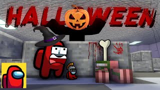 Monster School  Among Us Challenge Halloween  Minecraft Animation [upl. by Rafael744]