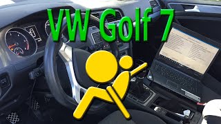 Error B1006 1B Volkswagen Golf VII crash data Airbag SRS repair [upl. by Aeslehc]