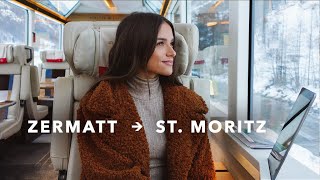 We Took Switzerlands Most Scenic Luxurious amp expensive Train to St Moritz  VLOG [upl. by Kline]