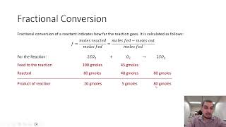 Mass balance in English  36  Intro to MB For reactive systems  Fractional conversion [upl. by Jay797]