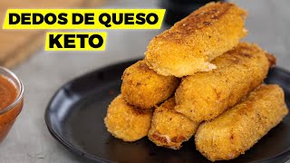 Deditos de Queso KETO  KETO MOZZARELLA STICKS  Receta rápida de hacer [upl. by Sedinoel792]