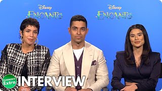 ENCANTO  Diane Guerrero Wilmer Valderrama and Jessica Darrow Official Interview [upl. by Ulund]