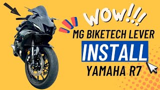 New MG Biketech levers install for the 2022 Yamaha R7 [upl. by Earlie14]