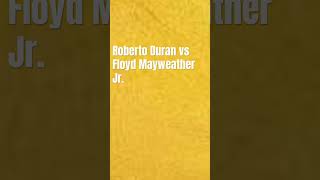 Roberto Duran vs Floyd Mayweather Jr [upl. by Kursh28]