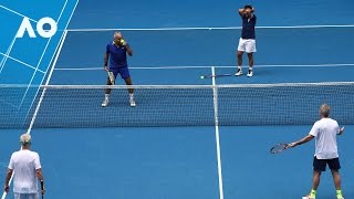 Legends McEnroeMcEnroe v BahramiSantoro match highlights 1R  Australian Open 2017 [upl. by Bello805]