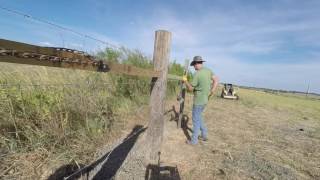 Running amp stretching barbed wire fence [upl. by Meares]