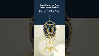 Blue Faberge Egg with Swan Inside By Keren Kopal [upl. by Tterrab]