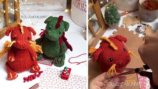 Knitted Dragon by Polushkabunny Mariia Ermolova [upl. by Berhley953]