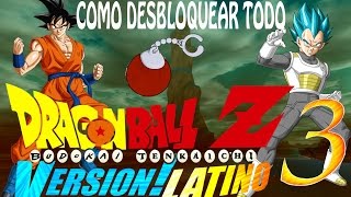 TUTORIAL  COMO DESBLOQUEAR TODO EN DRAGON BALL Z BUDOKAI TENKAICHI 3 VERSION LATINO [upl. by Eitsirc]