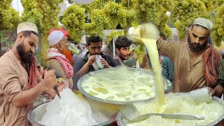 Most Special Fruit Juice  Ice Cream Grape Juice Making  Street Drinks Karachi I Fahad Sherazi [upl. by Obnukotalo]