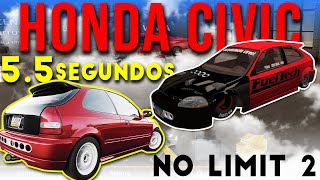 HONDA CIVIC 55XX Free Ride 🤑CIVIC NO LIMIT 2 😱 CARRO MAS RAPIDO DE NO LIMIT 2 🔥 BEST TUNE NO LIMIT2 [upl. by Opal537]