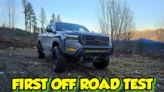 OFF ROAD IN MY LIFTED 2023 NISSAN FRONTIER PRO4X [upl. by Ardnnek179]