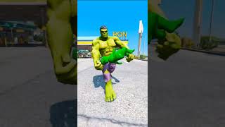 Hulk Saves Baby Hulk reels gta5 shorts indianbikedriving3d [upl. by Tenay]