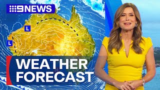 Australia Weather Update Showers expected across country’s east  9 News Australia [upl. by Levey462]