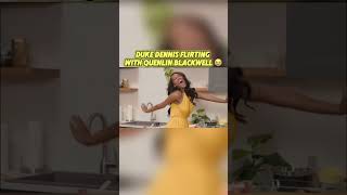 Duke Dennis comes onto Quenlin BlackWell cooking show and they were flirting 😭 [upl. by Ayyn]