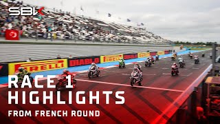 HIGHLIGHTS from a flagtoflag Race 1 thriller in France ☔️  2024 FrenchWorldSBK 🇫🇷 [upl. by Pammi]