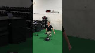 Dumbbell Reverse Lunge Off Deficit Contralateral Load [upl. by Valle]