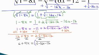 Equations with Radicals  Two Roots part 2 [upl. by Eimoan]