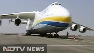 Antonov An225 Mriya Worlds largest plane lands in Hyderabad [upl. by Onihc]