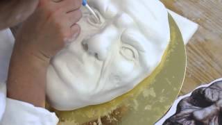 Kricky Cake Decorating airbrushed Zombie cake tutorial 720p [upl. by Yrreb]