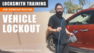 Automotive Lockout  How To Open a Locked Car Door Without a Key  FreeLocksmithTrainingcom [upl. by Rockefeller91]